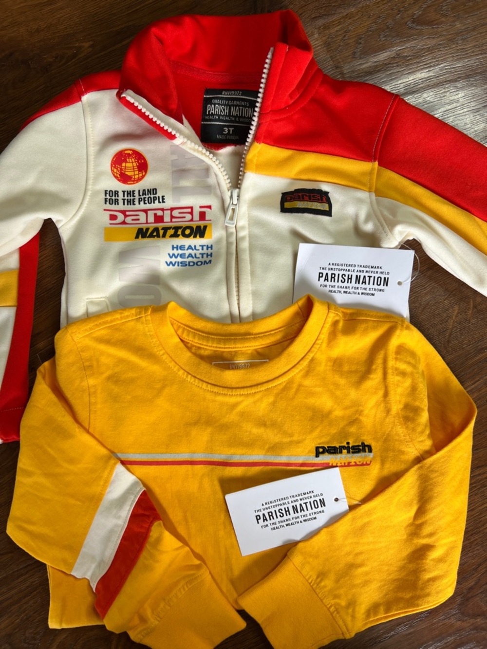 Parish Nation Toddler 3T 2PC Set Track Jacket + Tee NWT Retro Streetwear Outfit